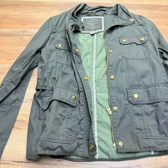 J. Crew green size M Military Field Coat with Structured Silhouette - Picture 9 of 10